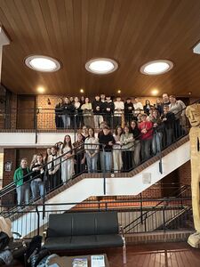 Deutsch-franz�sischer Sch�leraustausch - Begr��ung im Rathaus