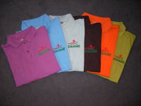 Bild vergrößern: Farbige Poloshirts: Die Poloshirts können bestellt werden in vielen weiteren Farben in Baumwoll- oder Mischgewebequalität. Preis: 18,90 €